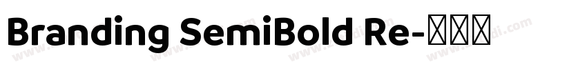 Branding SemiBold Re字体转换